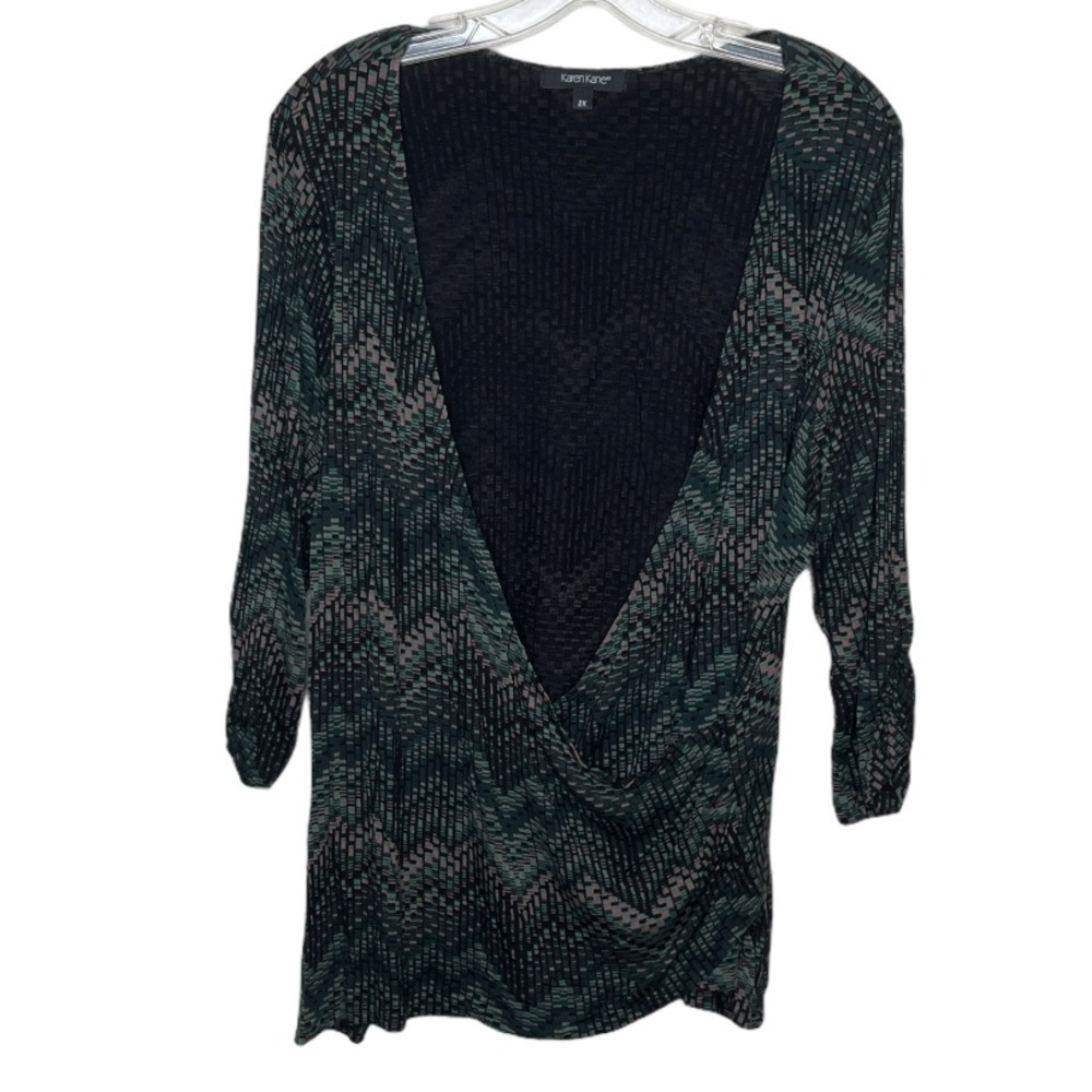 Karen Kane Deep V Neck Top